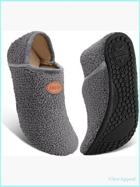 Microfiber Barefoot Slippers Convertible Heel Non-Slip Indoor Travel